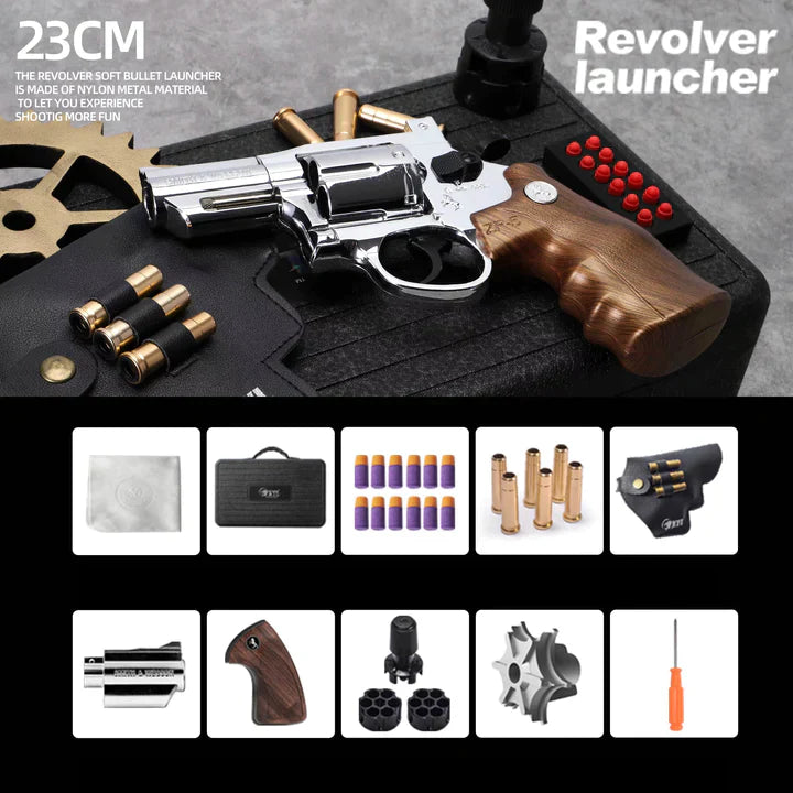 Zp5 Metal Revolver Soft Bullet Gel Blaster
