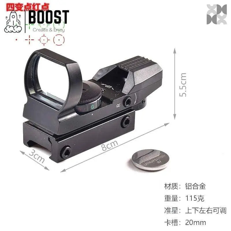 1X22X33 Aluminum Red Green Dot Gun Sight Scope Reflex Sight with 20mm Rail - TOP BOOST TOYS