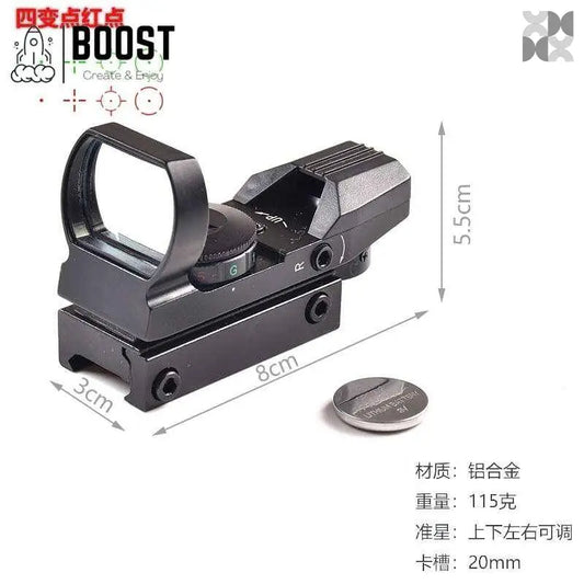 1X22X33 Aluminum Red Green Dot Gun Sight Scope Reflex Sight with 20mm Rail - TOP BOOST TOYS