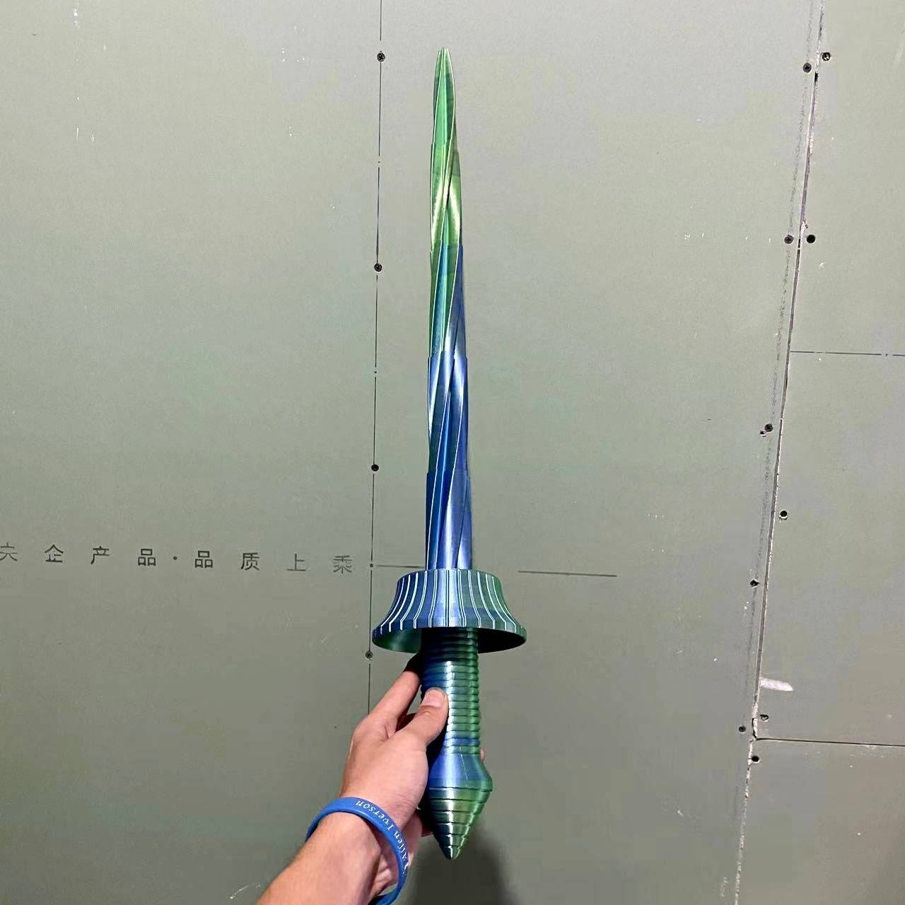 Retractable Sword, Portable 3D Print Gravity Telescopic Toy