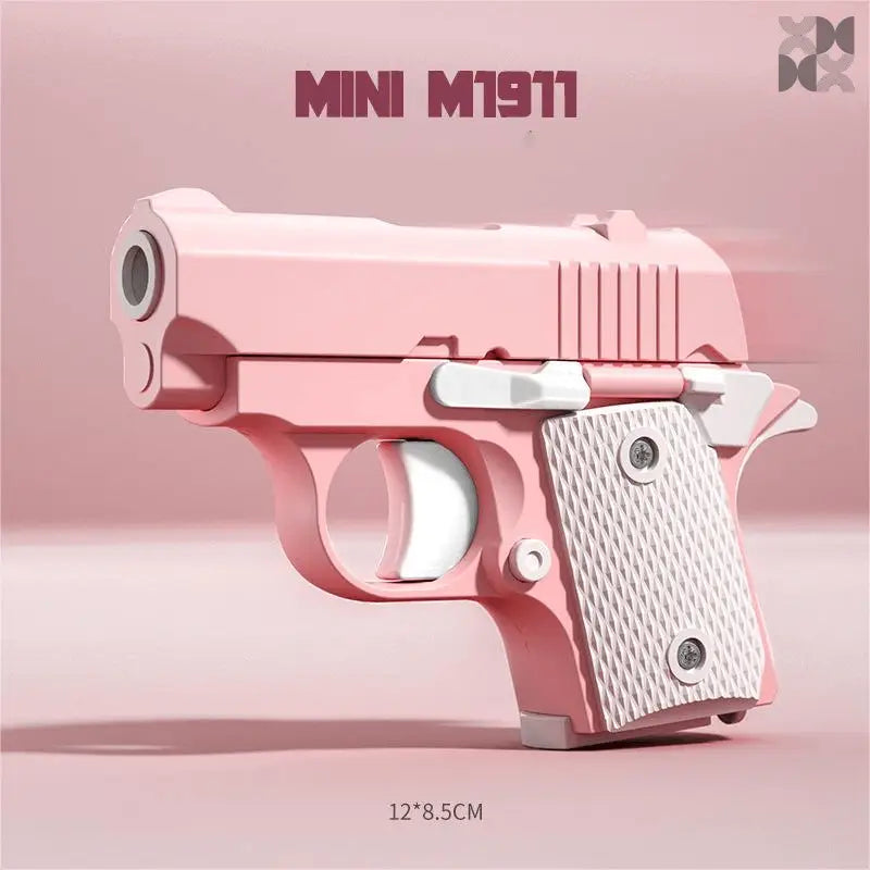 3D Printed Baby Mini M1911 Gravity Cub Jumping Small Fidgets - Pink m1911