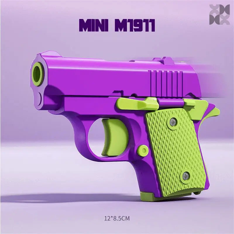 3D Printed Baby Mini M1911 Gravity Cub Jumping Small Fidgets - Purple m1911