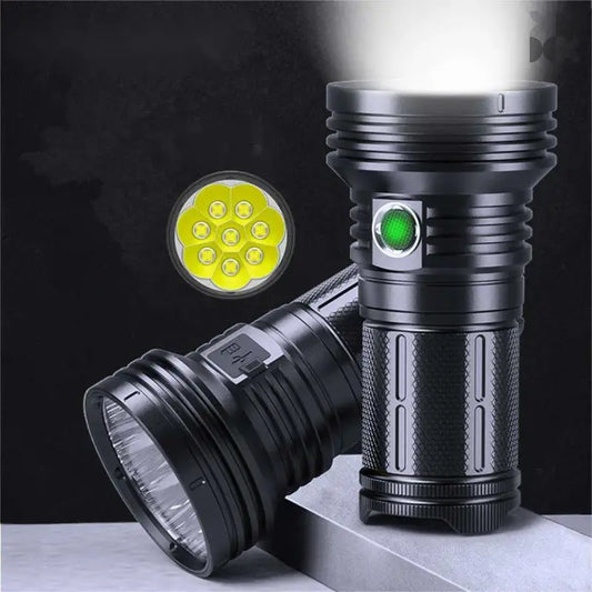 45000LM LED Flashlight USB-C Rechargeable LED Strong Lamp Multitool - 手电筒
