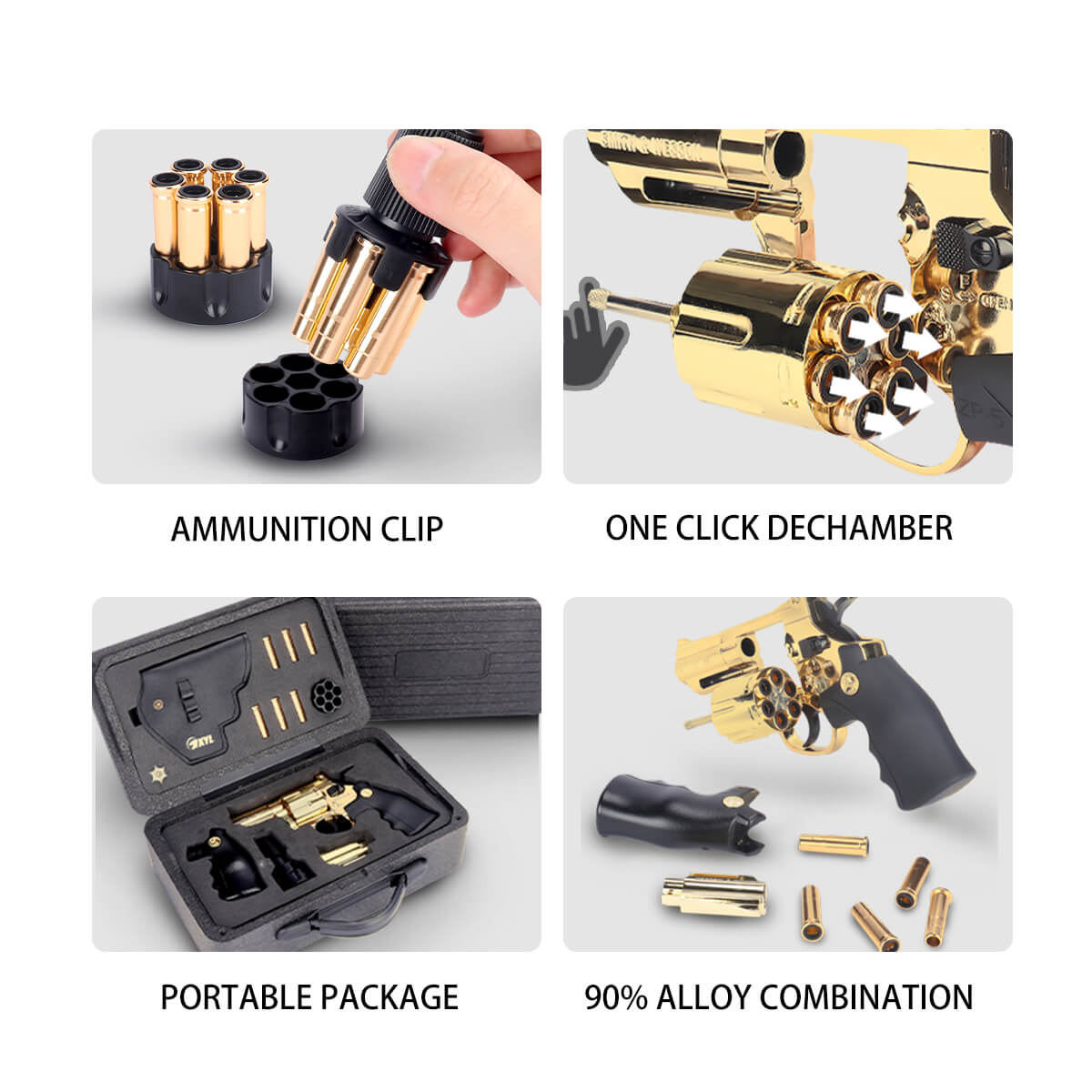 Zp5 Metal Revolver Soft Bullet Gel Blaster