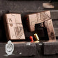 Agent Fire Folding Metal Lighter Toy Gun Dart Blatser - Bronze