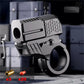 Alloy Mini Ring Pistol Toy Nerf Blaster EDC - Black / 3 Metal shells + 20 bullets
