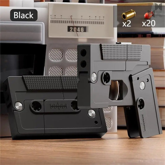 Creative Folding Tape Nerf Toy Gun - Black