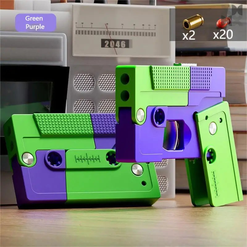 Creative Folding Tape Nerf Toy Gun - Green