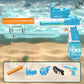 Desert Eagle Manual/Auto Blowback Pistol Water Gun - blue