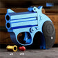 Double Barrel Metal Derringer Nerf Toy Gun - Grey / 3*shells + 10 plastic bullets