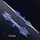 Double-head Rotatable Flash Lightsaber Telescopic Sword - Purple