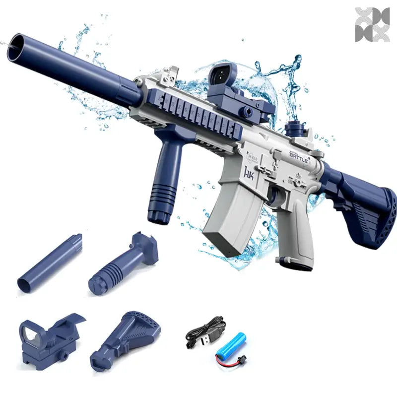M416 Electric Automatic Water Gun Toy - Blue