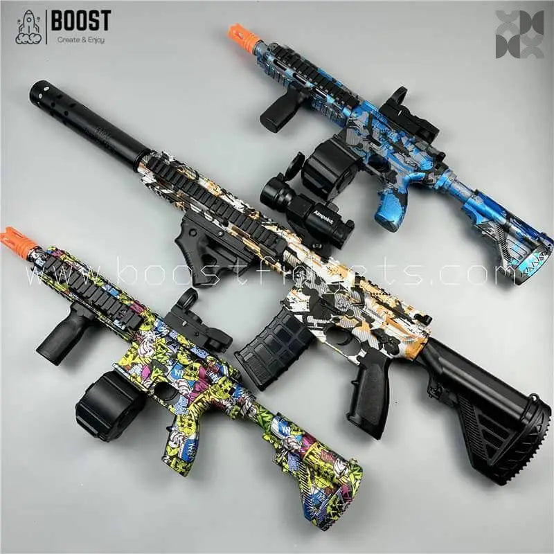 M416 Graffiti Gel Ball Blaster Launchers with Free Stickers - BOOST TOYS