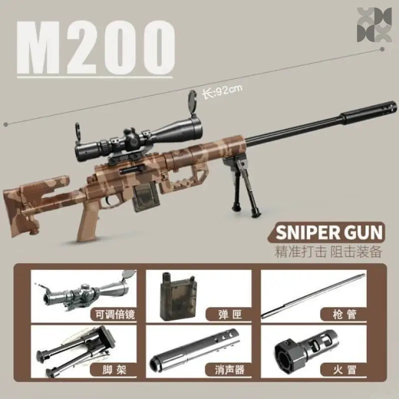 New Mini M200 Gel blaster Sniper Manual Type - TOP BOOST TOYS