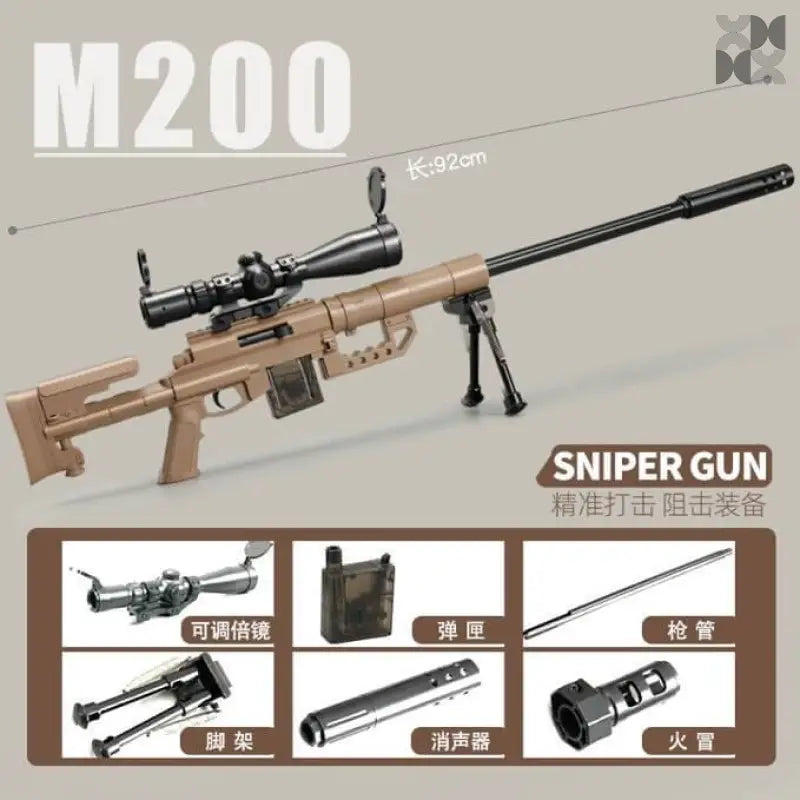 New Mini M200 Gel blaster Sniper Manual Type - TOP BOOST TOYS