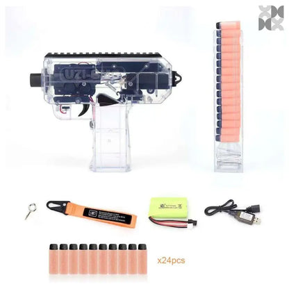 Plastic Toys Gun UZI Electric Burst Shooting Darts Bullets Game Boy Toy - BOOST TOYS