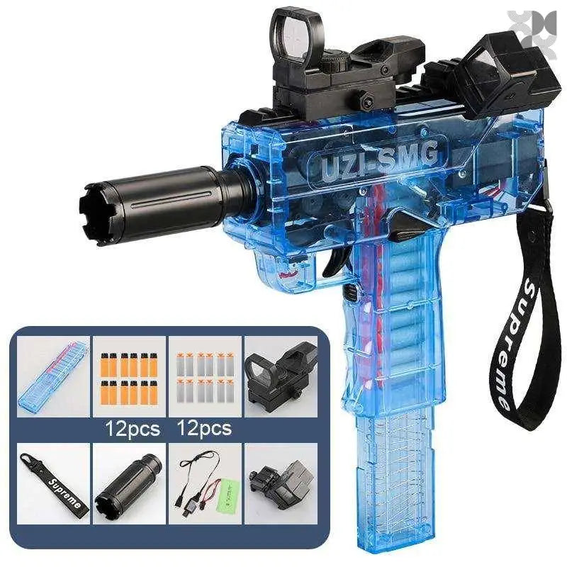 Plastic Toys Gun UZI Electric Burst Shooting Darts Bullets Game Boy Toy - BOOST TOYS