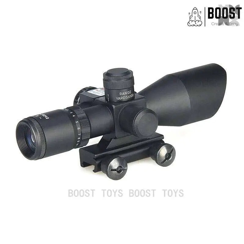 S05- 2.5-10x40ER Aluminum Scope With Red Laser - TOP BOOST TOYS
