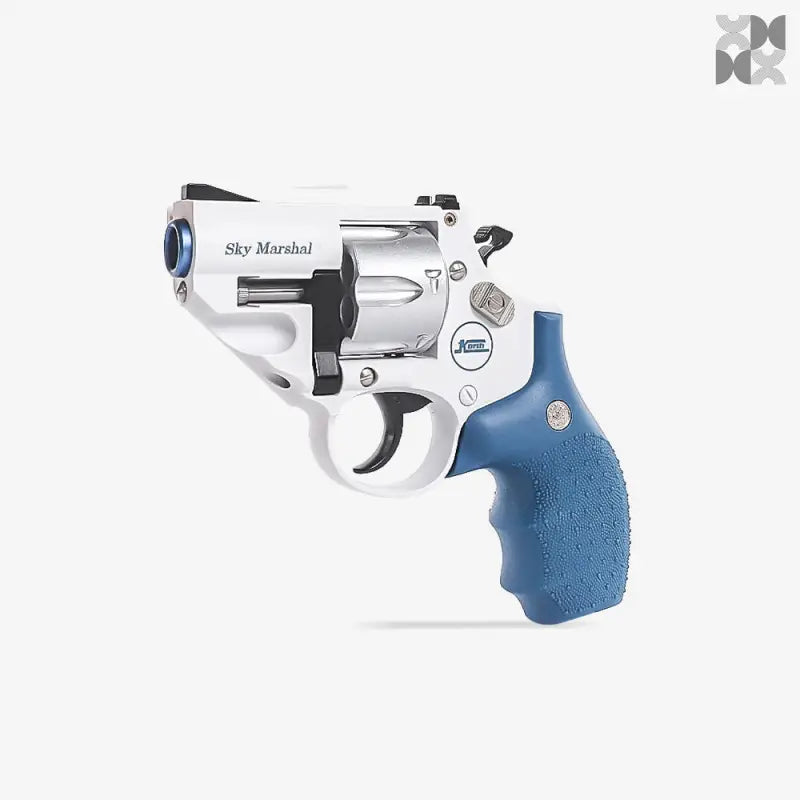 Sky Marshal Nerf Blaster Toy Revolver - Blue/White