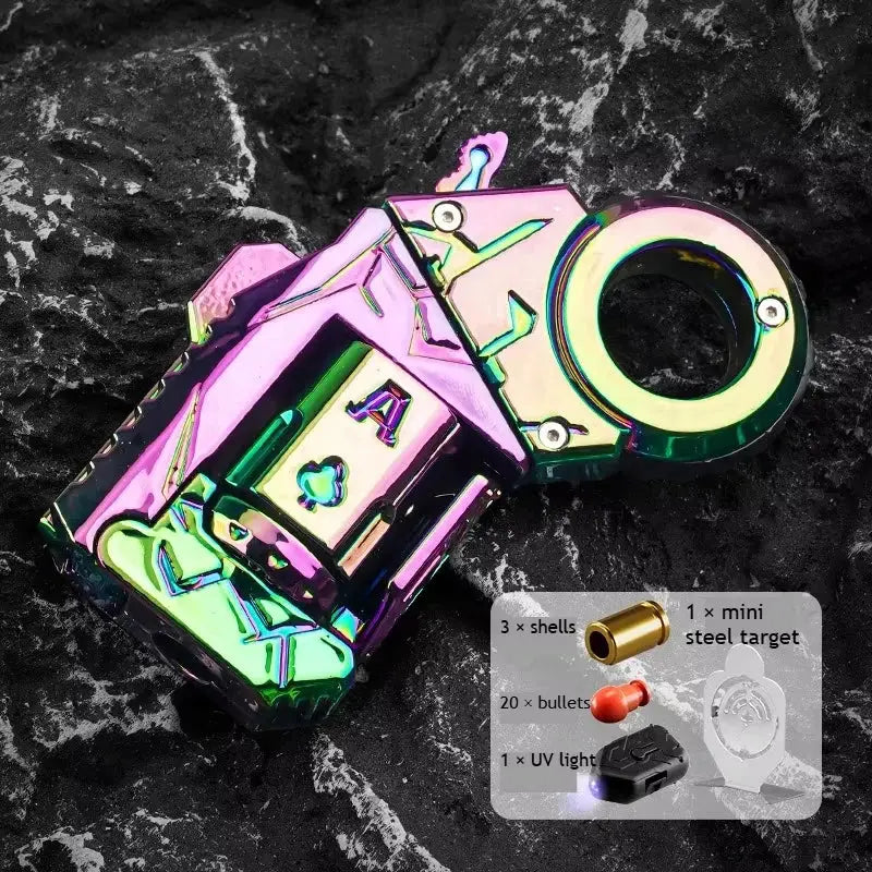 TB07 Fidget Launcher – Metal EDC Spinner Stress Relief Toy - Rainbow