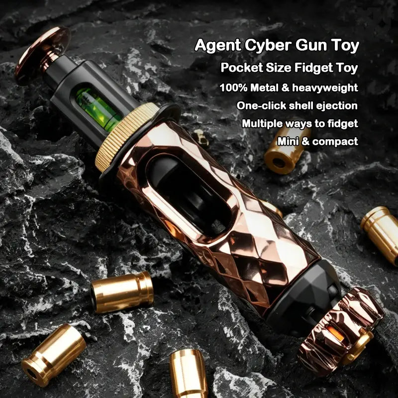 TB08 100% Metal Cyber Gun Toy Stress Relieving Toy Fidget Toy EDC Stress Reliever with Shell Ejection