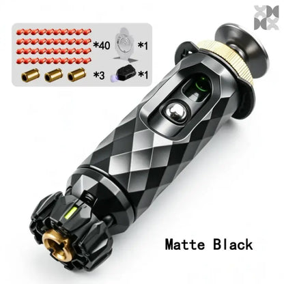 TB08 100% Metal Cyber Gun Toy Stress Relieving Toy Fidget Toy EDC Stress Reliever with Shell Ejection - Black
