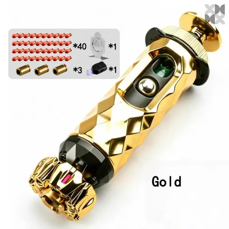 TB08 100% Metal Cyber Gun Toy Stress Relieving Toy Fidget Toy EDC Stress Reliever with Shell Ejection - Gold