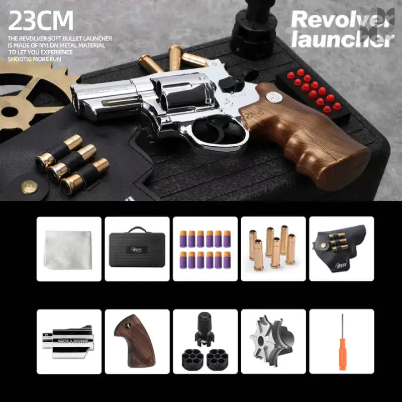 Zp5 Metal Revolver Soft Bullet Gel Blaster