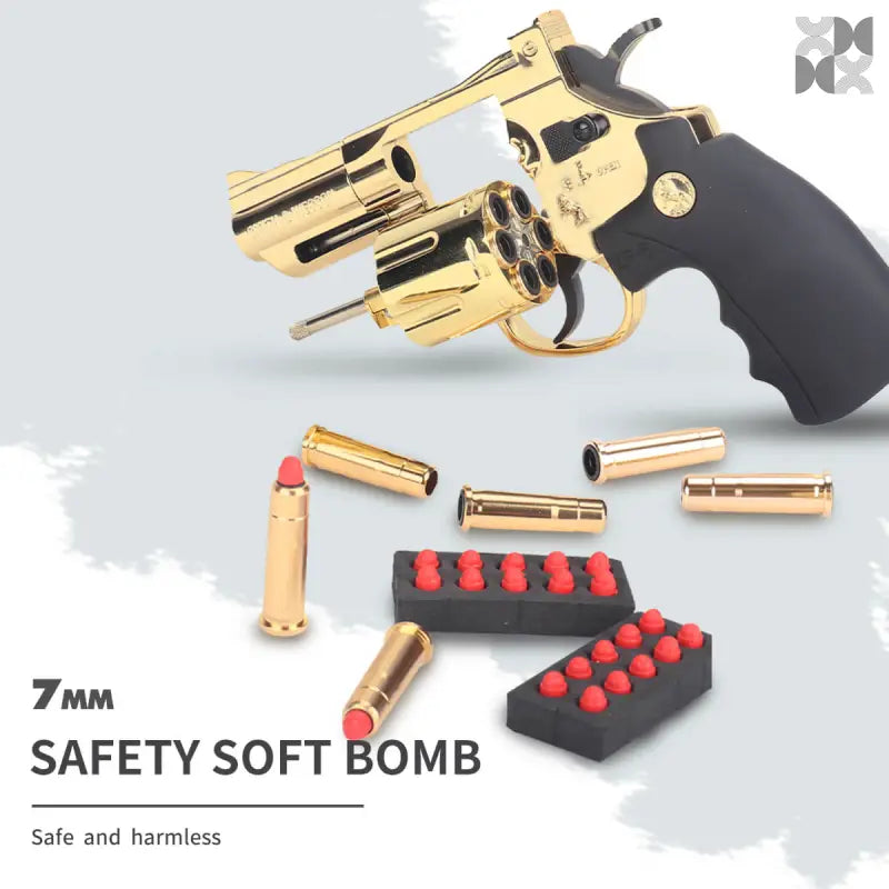 Zp5 Metal Revolver Soft Bullet Gel Blaster
