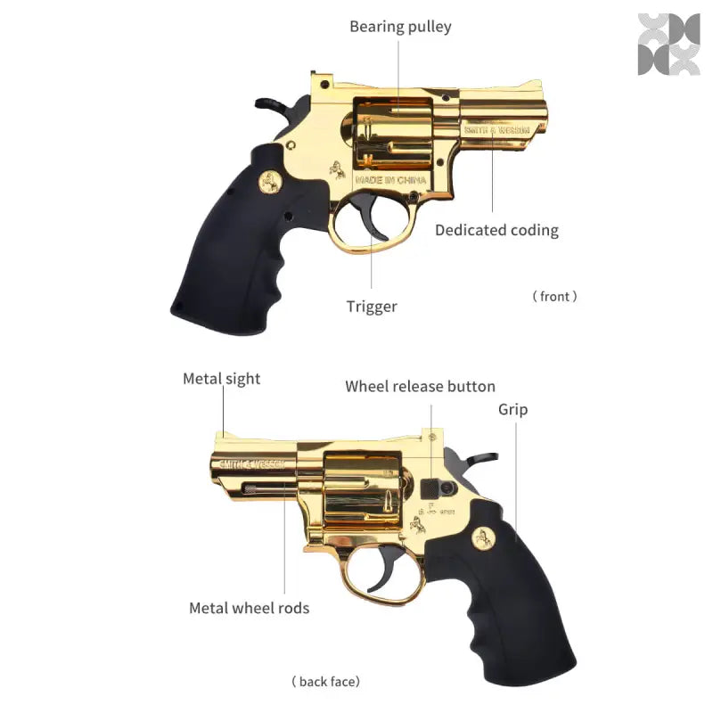 Zp5 Metal Revolver Soft Bullet Gel Blaster