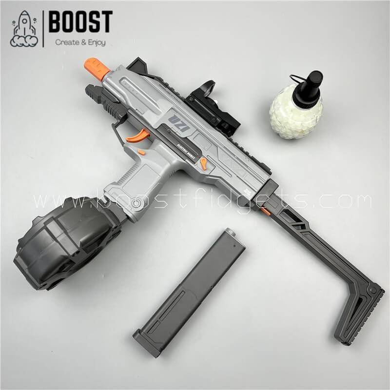 New UZI MP7 Gel Blatser Fast Two Magazine Clipes Rotary Drum Adult type - BOOST TOYS