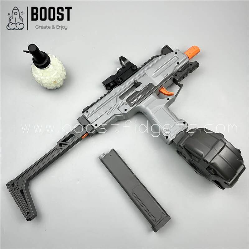 New UZI MP7 Gel Blatser Fast Two Magazine Clipes Rotary Drum Adult type - BOOST TOYS