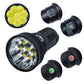 45000LM LED Flashlight USB-C Rechargeable LED Strong Lamp Multitool
